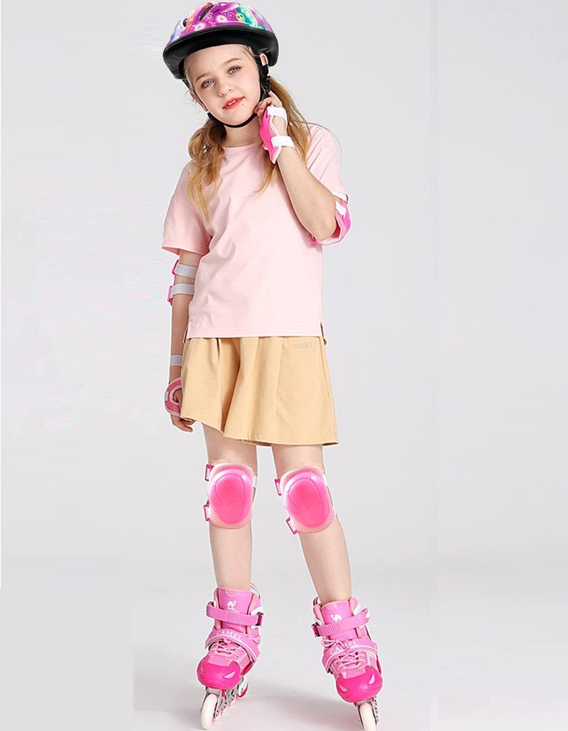 BeBeFun Girls Helmet and Knee Pads for Toddler Ages 3 to 10 Years Old Boys Girls Cycling Skating Scooter Helmet - Image 4
